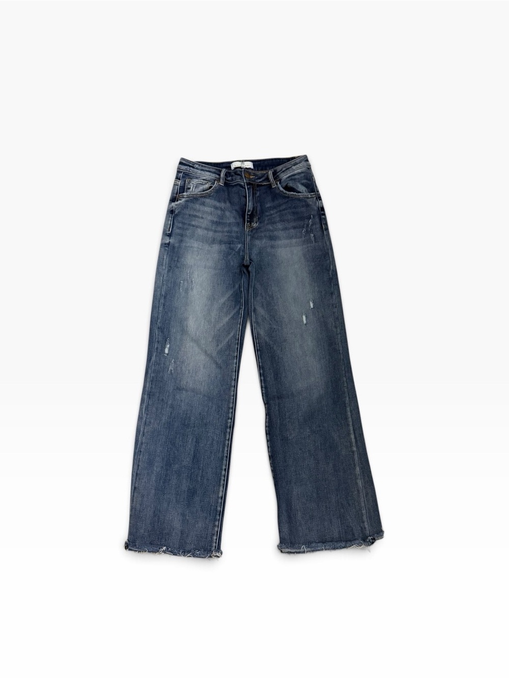 Risen Jeans classic wide leg denim blue jean size 29 bohemian raw hem normcore